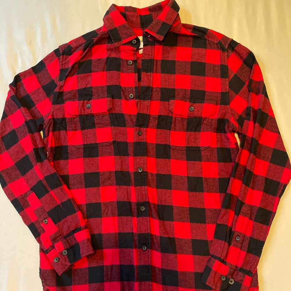Goodfellow & Co Red and Black Checkered Men's Shirt